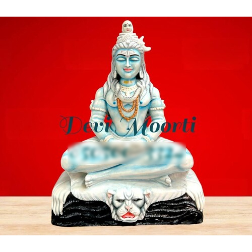 White Marble Exotic Shiva Statue
