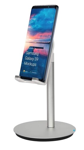 SortCircuit SM-888 RealSmart Mobile Phone Stand | Angle Adjustable Smart Phone Desk | Compatible with iPad, Galaxy Tablet, iPhone, Samsung Galaxy and All Android Phones Upto 10 inch (Silver)