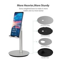 SortCircuit SM-888 RealSmart Mobile Phone Stand | Angle Adjustable Smart Phone Desk | Compatible with iPad, Galaxy Tablet, iPhone, Samsung Galaxy and All Android Phones Upto 10 inch (Silver)