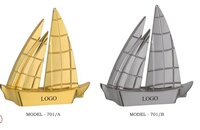 Decorative Golden Ship - Color: All Colour