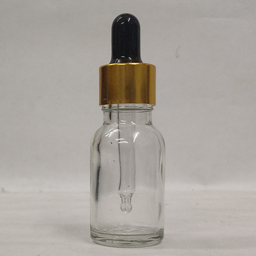 15Ml Transparent Glossy Glass Bottle With Dropper Capacity: 15 Milliliter (Ml)
