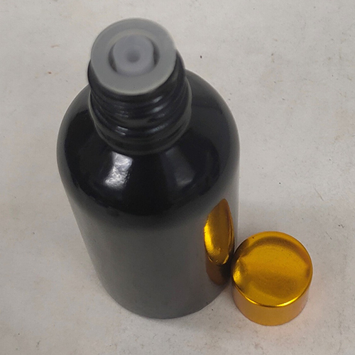 50Ml Black Glossy Color Glass Bottle With Golden Cap Capacity: 50 Milliliter (Ml)