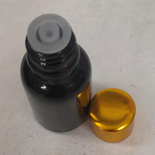 15Ml Black Glossy Color Glass Bottle With Golden Cap Capacity: 15 Milliliter (Ml)