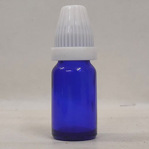 10Ml Blue Glossy Glass Bottle With Temple Cap And Inner Plug Capacity: 10 Milliliter (Ml)