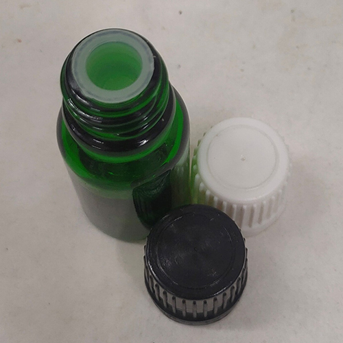 Green Glossy Glass Bottle - 10ml Capacity, Euro Cap With Easy Open End Sealing, Round Shape With Engraving Surface Handling, Warranty Included