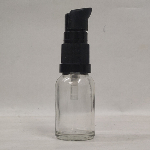 15Ml Transparent Glossy Glass Bottle With Serum Pump Capacity: 15 Milliliter (Ml)