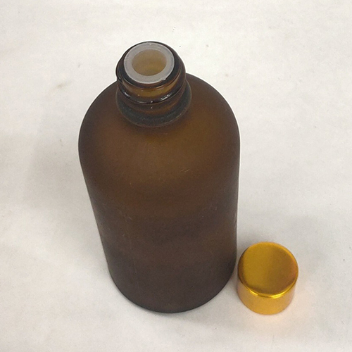 100ml Amber Frosted Glass Bottle With Golden Cap Capacity: 100 Milliliter (Ml)