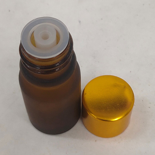 5Ml Amber Frosted Glass Bottle With Golden Cap Capacity: 5 Milliliter (Ml)