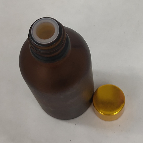50Ml Amber Frosted Glass Bottle With Golden Cap Capacity: 50 Milliliter (Ml)