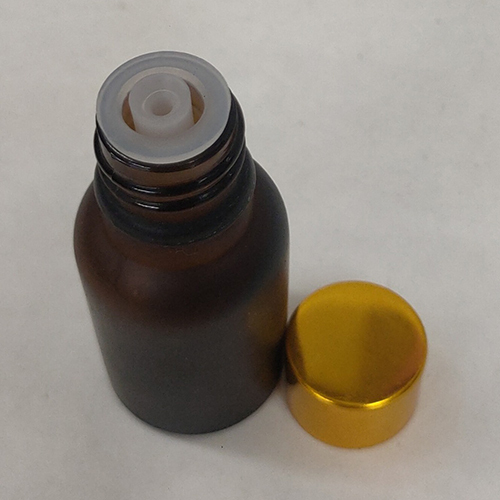 15Ml Amber Frosted Glass Bottle With Golden Cap Capacity: 15 Milliliter (Ml)