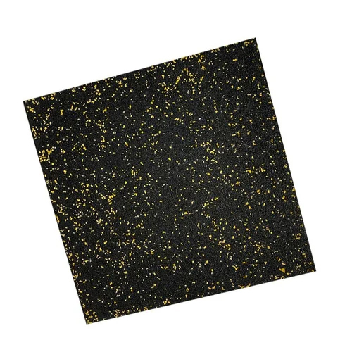 Black EPDM Rubber Floor Tiles