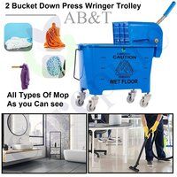 Single Bucket Down Press Wringer Mop Trolley