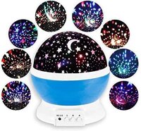 PulGos Star Master Rotating 360 Degree Moon Night Light Lamp Projector with Colors and USB Cable,Lamp for Kids Room Night Bulb (Multi Color,Pack of 1,Plastic)