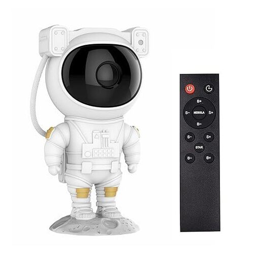 Astronaut Star Projection Lamp Star Galaxy Projector for Kids Bedroom Atmosphere Night Lights Decorative Ornaments Table Lamp with Remote Control USB Powered