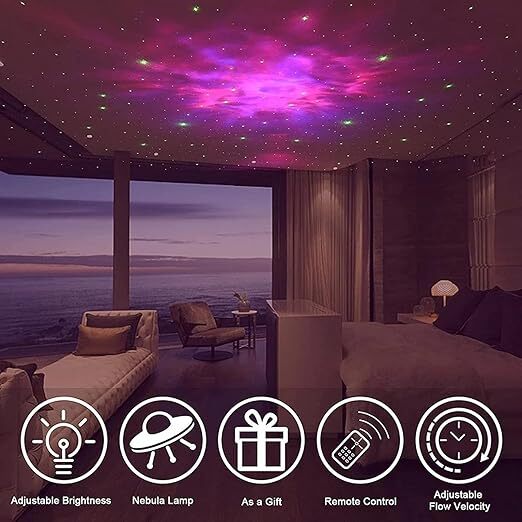 Astronaut Star Projection Lamp Star Galaxy Projector for Kids Bedroom Atmosphere Night Lights Decorative Ornaments Table Lamp with Remote Control USB Powered