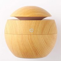 TOPHAVEN Wood Humidifier Mini Port able Wood Aromatherapy Humidifier Office Desktop Home Travel Water Spray Mist Humidifier (Light Wooden)