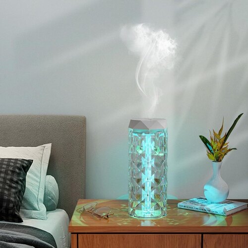 Mitsico Crystal Lamp Humidifier, Color Changing Rose Crystal Diamond LED Table Lamp