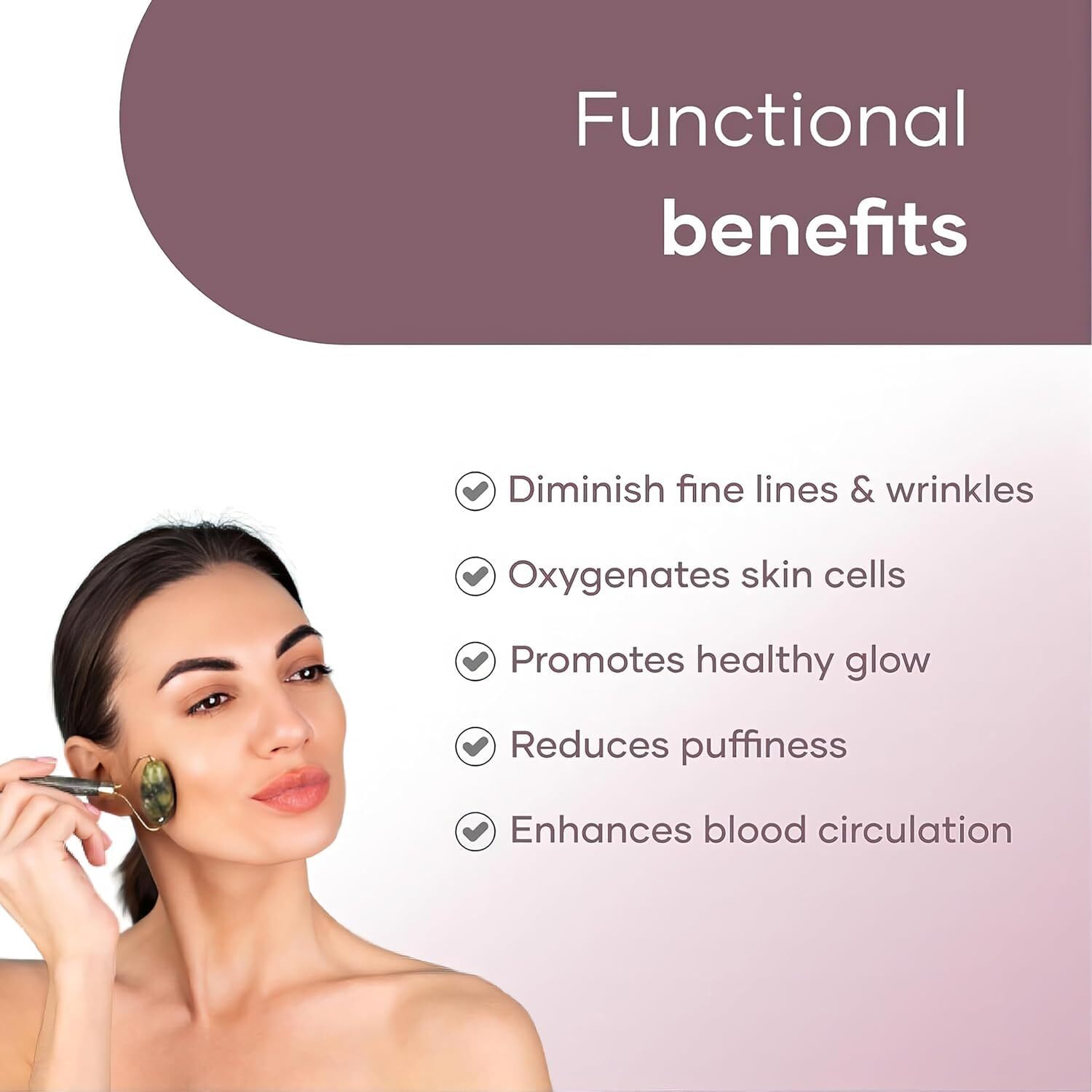 STONE FACIAL ROLLER WITH STONE