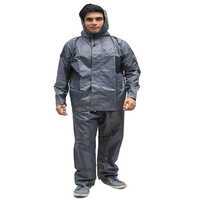 Grey Rain Coat - Fabric Type: Plastic