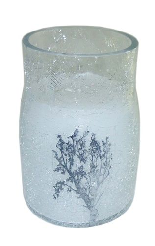 15 cm Flower Printed Glass Votive