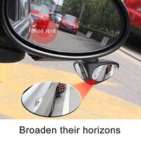 Automaze 3R Car Rear Double View Glass Blind Spot Parking Mirror Adjustable Wide Angle, Blind Spot For Car Tyre