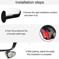 Automaze 3R Car Rear Double View Glass Blind Spot Parking Mirror Adjustable Wide Angle, Blind Spot For Car Tyre