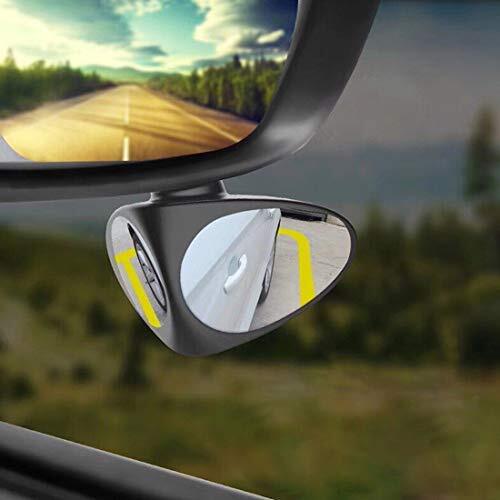 Automaze 3R Car Rear Double View Glass Blind Spot Parking Mirror Adjustable Wide Angle, Blind Spot For Car Tyre