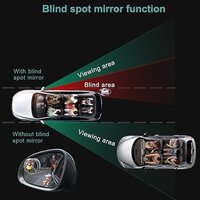 CarFrill Blind Spot Round Wide Angle Mirror for All Universal Vehicles Car Stick