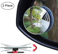 CarFrill Blind Spot Round Wide Angle Mirror for All Universal Vehicles Car Stick