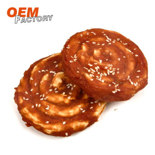 Brown Duck With Rawhide And Sesame Roll Dental Dog Chews Factory Oem Dog Snacks Manufacturer