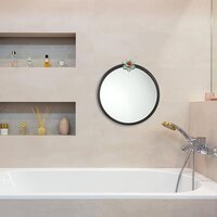 Home Decor Home Decor Bathroom Hanging Mirror Iron Wall Mounted Mirror Round Mirror Circular Vanity Hanging Wall Mirror for Living Room Bedroom Entryway Round Hanging Mirror Vintage Decor