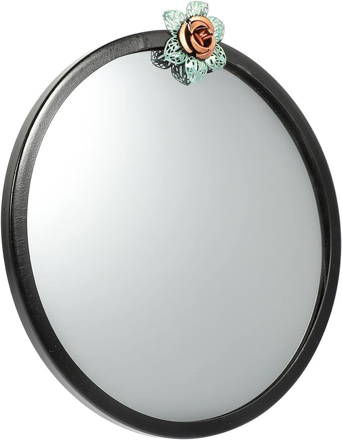 Home Decor Home Decor Bathroom Hanging Mirror Iron Wall Mounted Mirror Round Mirror Circular Vanity Hanging Wall Mirror for Living Room Bedroom Entryway Round Hanging Mirror Vintage Decor
