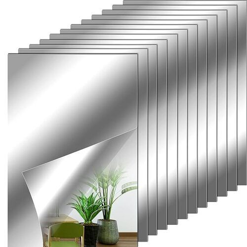 Tenare Flexible Mirror Sheets Adhesive Non Glass Mirror Tiles Wall Mirror Stickers for Home Wall Decoration