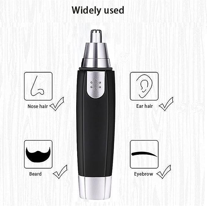 Latest 3 in 1 Nose Hair Trimmer Professional Painless Eyebrow Trimmer for Men and Women Battery-Operated Dual-Edge Blades