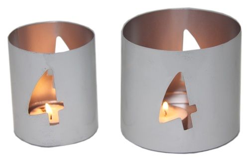 11 cm Metal Votive Candle Holder Set