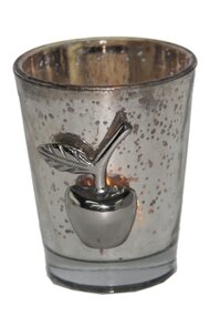 10 Cm Metal Votive Candle Holder - Color: Silver