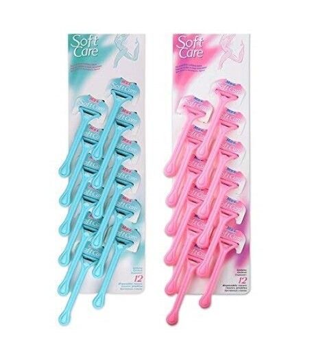 Boscage Leather Pink Planet Stainless Steel Twin Disposable Razor Underarm Body Hair Removal For Women and Men- Pack Of 12