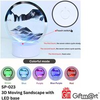 Giftmart Moving Sand Art  With Led Base - Color: Assorted