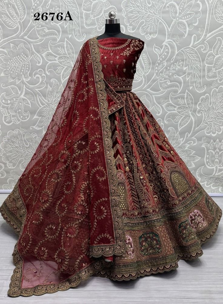 DESIGNER WEDDING LEHENGA FOR Velvet