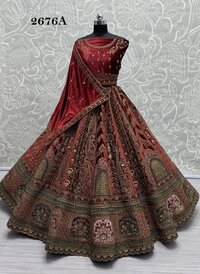 DESIGNER WEDDING LEHENGA FOR Velvet