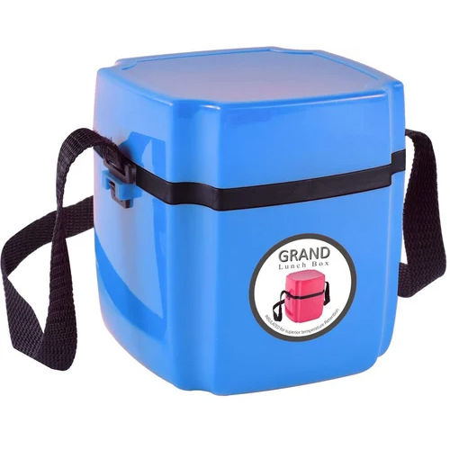 Multicolour 3 Compartment Plastic Lunch Box