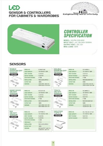 LED Sensors & Controller For Cabinets & WardRobe