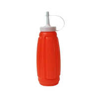 250ml Plastic Sauce Bottle - High-quality Plastic, 250ml Capacity, Red Or White Color, Narrow Flip Top Lid For Easy Dispensing 