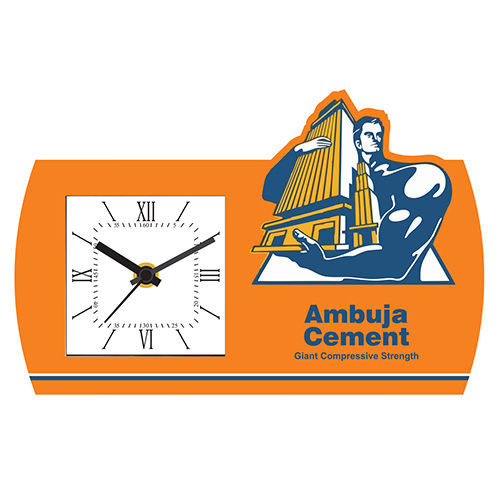 Ambuja MDF Wood Cut Out Table Clock