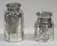 Decorative Set of 2 Glass Votive