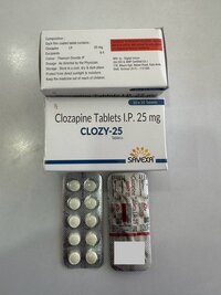 Clozy-25 - Clozapine 25mg Tablets | 200 Count, Treats Schizophrenia, Reduces Suicidal Behavior, Suitable For All Ages