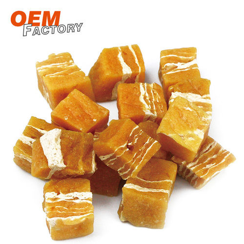 Orange Fish With Cod Dice Salmon Dog Treats Supplier Oem Cod Dog Snacks Factory