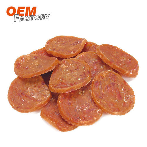 Orange Dried Salmon Roll Grain Free Dog Treats Supplier Oem Natural And Fresh Dog Snacks Factory