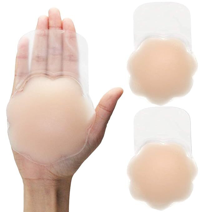 Push up Silicone Bra Round Silicone Pads Silicone Nipple Bra Nipple Cover Bra Nipple Pushup nip Nipple Cover Beige