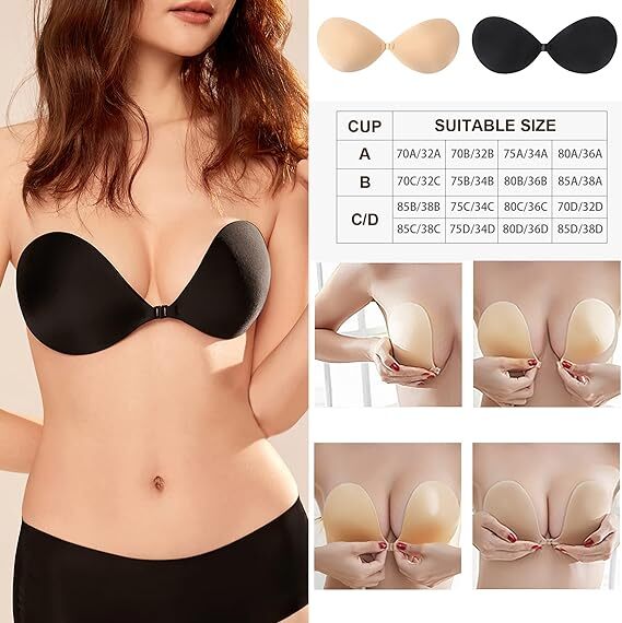 2 Pairs Sticky Bras for Women